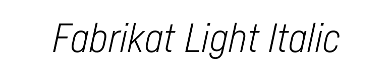 Fabrikat Light Italic font preview
