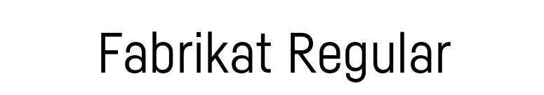 Fabrikat Regular font preview