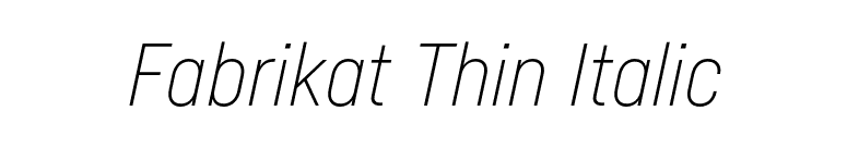 Fabrikat Thin Italic font preview