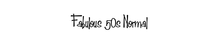 Fabulous 50s Normal font preview