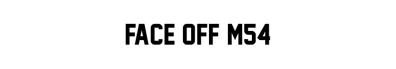 Face Off M54 font preview