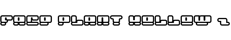 Face plant hollow 2 font preview