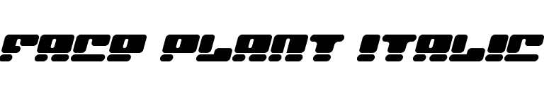 Face plant Italic font preview