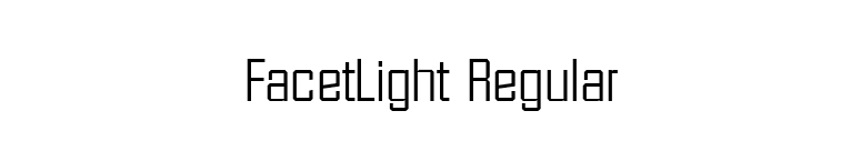 FacetLight Regular font preview