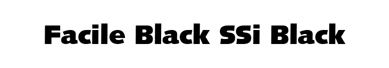 Facile Black SSi Black font preview
