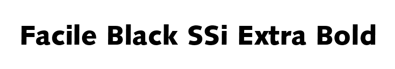 Facile Black SSi Extra Bold font preview