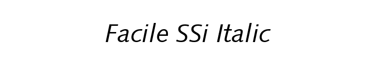 Facile SSi Italic font preview