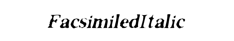 FacsimiledItalic font preview