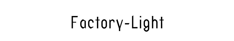 Factory-Light font preview