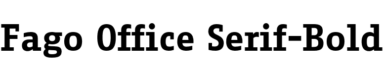 Fago Office Serif-Bold font preview