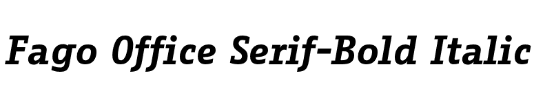 Fago Office Serif-Bold Italic font preview