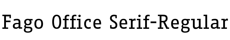 Fago Office Serif-Regular font preview