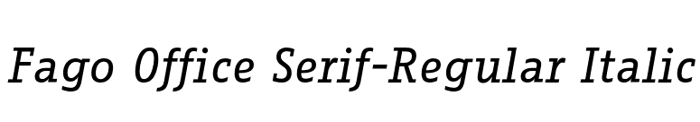 Fago Office Serif-Regular Italic font preview