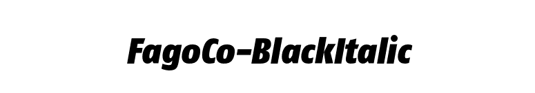 FagoCo-BlackItalic font preview