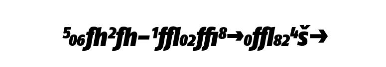 FagoCo-BlackItalicExp font preview
