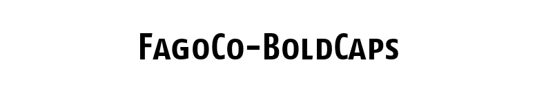FagoCo-BoldCaps font preview