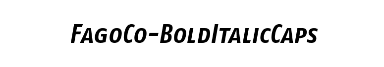 FagoCo-BoldItalicCaps font preview