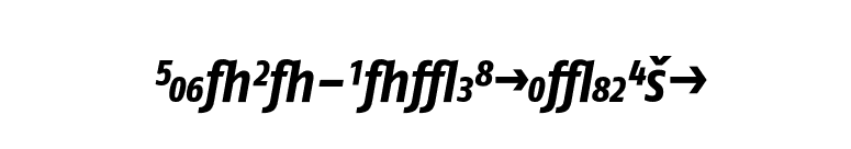FagoCo-BoldItalicExp font preview