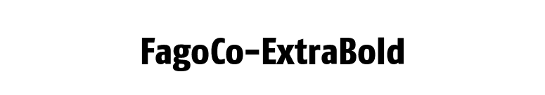 FagoCo-ExtraBold font preview