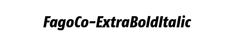 FagoCo-ExtraBoldItalic font preview