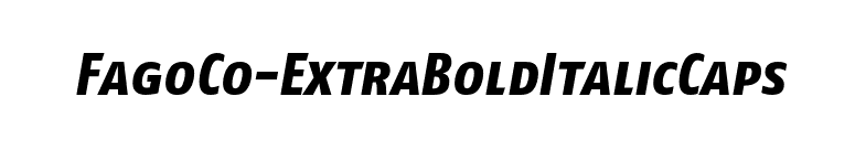 FagoCo-ExtraBoldItalicCaps font preview