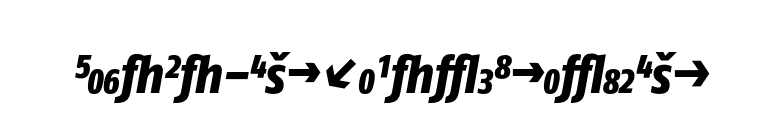 FagoCo-ExtraBoldItalicExp font preview