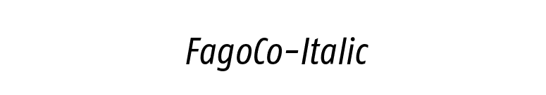 FagoCo-Italic font preview