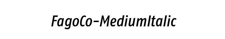 FagoCo-MediumItalic font preview
