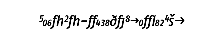 FagoCo-MediumItalicExp font preview