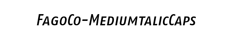 FagoCo-MediumtalicCaps font preview