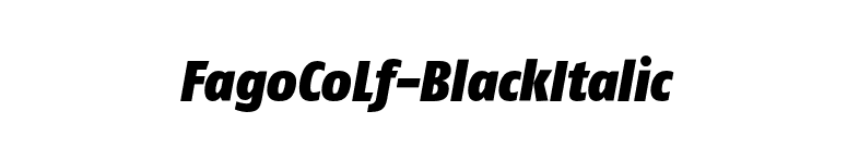FagoCoLf-BlackItalic font preview