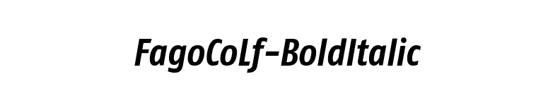FagoCoLf-BoldItalic font preview