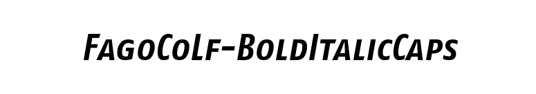 FagoCoLf-BoldItalicCaps font preview