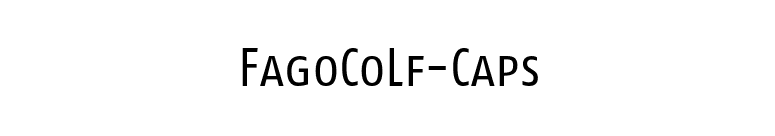 FagoCoLf-Caps font preview