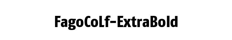 FagoCoLf-ExtraBold font preview