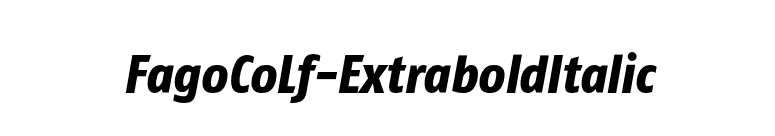 FagoCoLf-ExtraboldItalic font preview