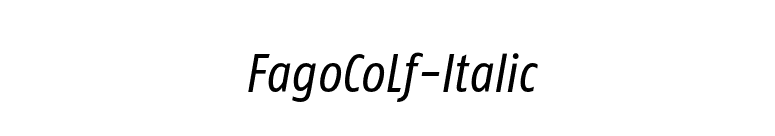 FagoCoLf-Italic font preview