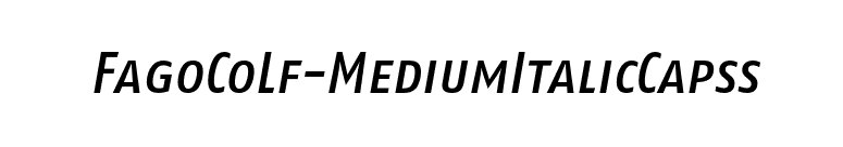 FagoCoLf-MediumItalicCapss font preview