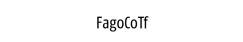 FagoCoTf font preview