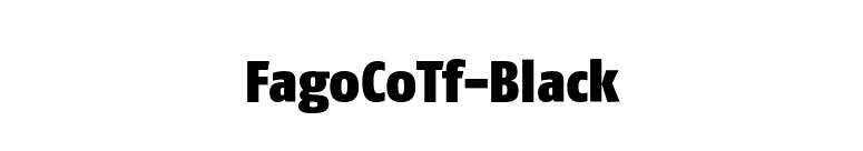 FagoCoTf-Black font preview