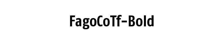 FagoCoTf-Bold font preview