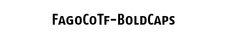 FagoCoTf-BoldCaps font preview