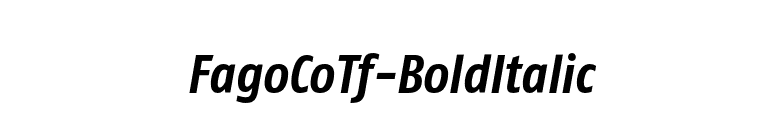 FagoCoTf-BoldItalic font preview