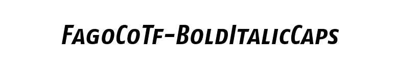 FagoCoTf-BoldItalicCaps font preview