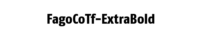 FagoCoTf-ExtraBold font preview