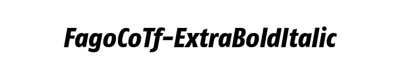FagoCoTf-ExtraBoldItalic font preview