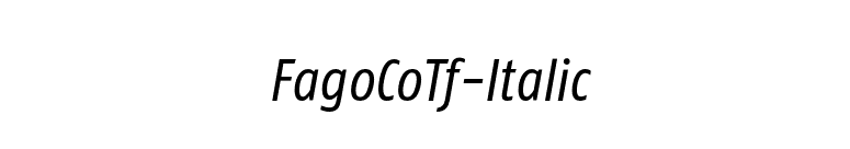 FagoCoTf-Italic font preview