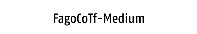 FagoCoTf-Medium font preview
