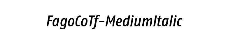 FagoCoTf-MediumItalic font preview