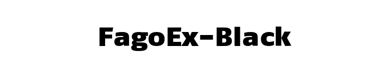 FagoEx-Black font preview
